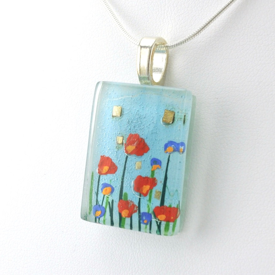 Painted Glass Necklace
