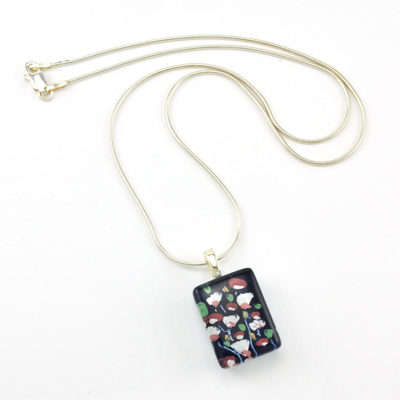Glass Cherry Blossoms Small Necklace