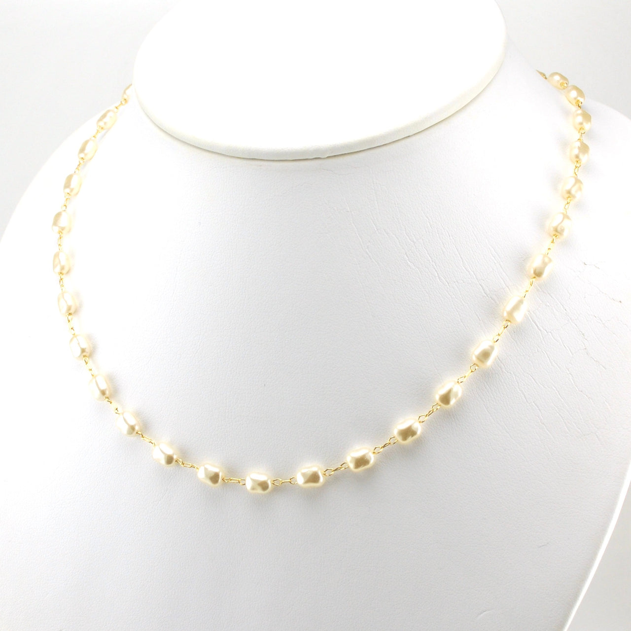 Alt View 18k Gold Fill Baroque Pearl Necklace