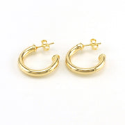 Alt View 18k Gold Fill C Hoop 19mm Hoop Earrings