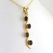 Side View Alchemía Amethyst Squiggle Pendant