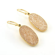 Alchemía Champagne Druzy Agate Oval Earrings