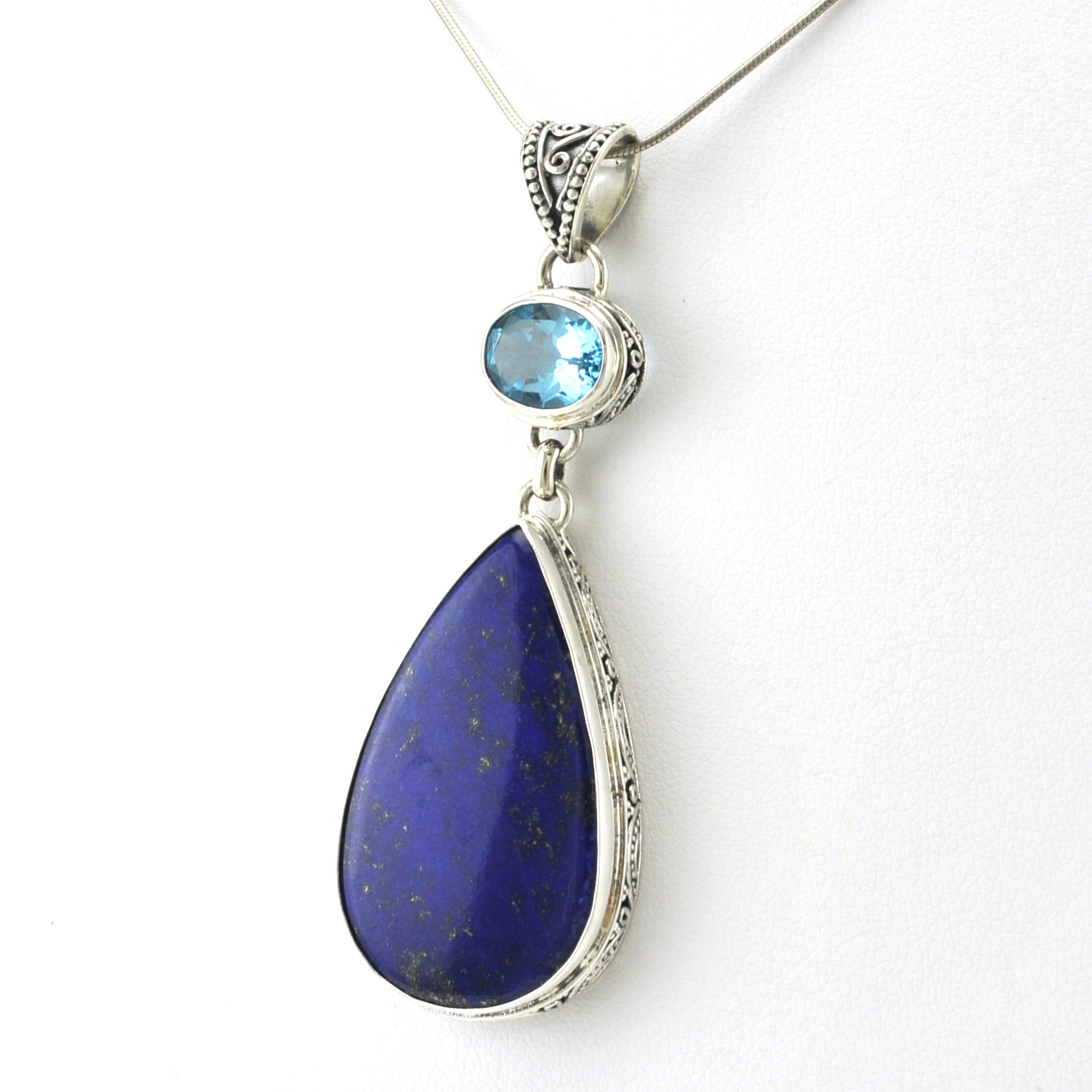 Sterling Silver Genuine Oval Gemstone Pendants Sterling Silver Genuine Oval Gemstone Pendants