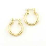 18k Gold Fill Medium Thick Selena Hoop Earrings 22mm