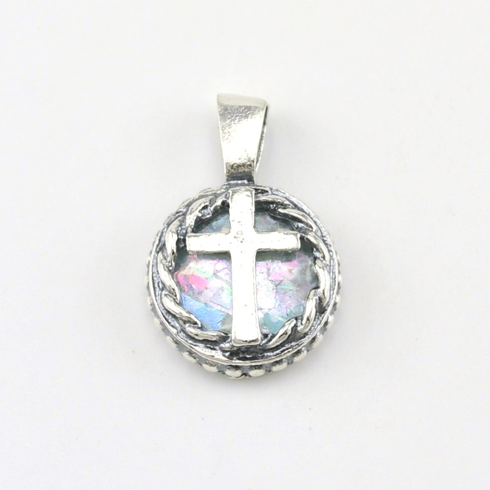 Sterling Silver Large Round Glass Locket