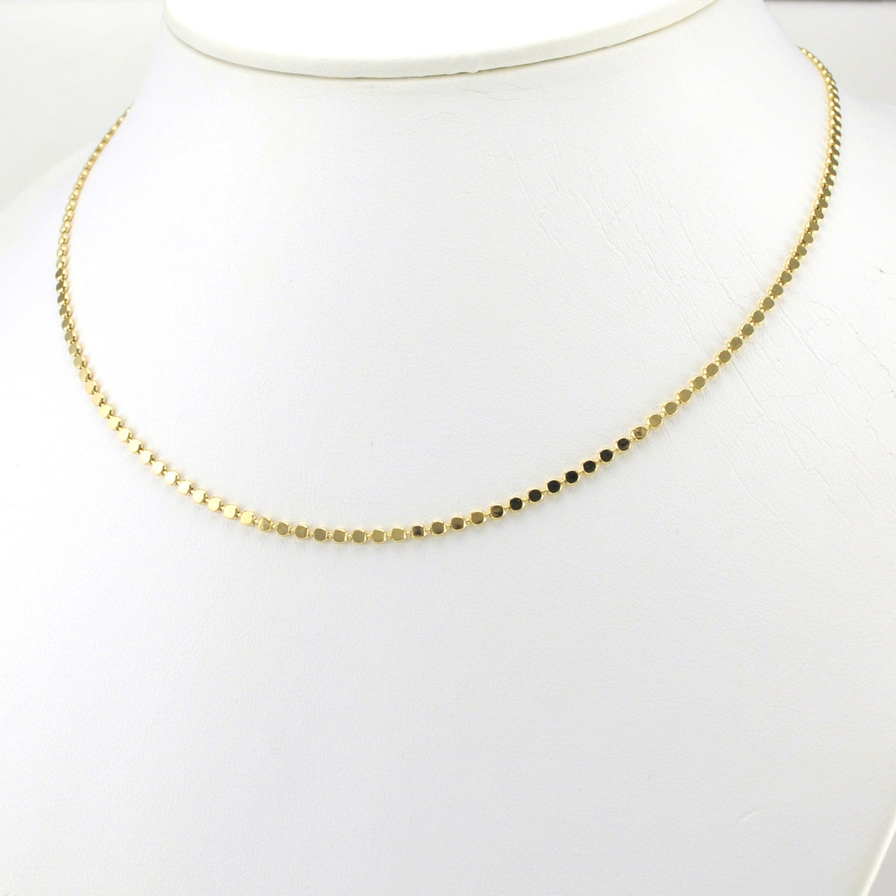 Alt View 18k Gold Fill 16 Inch Flat Ball 2mm Chain with Extender