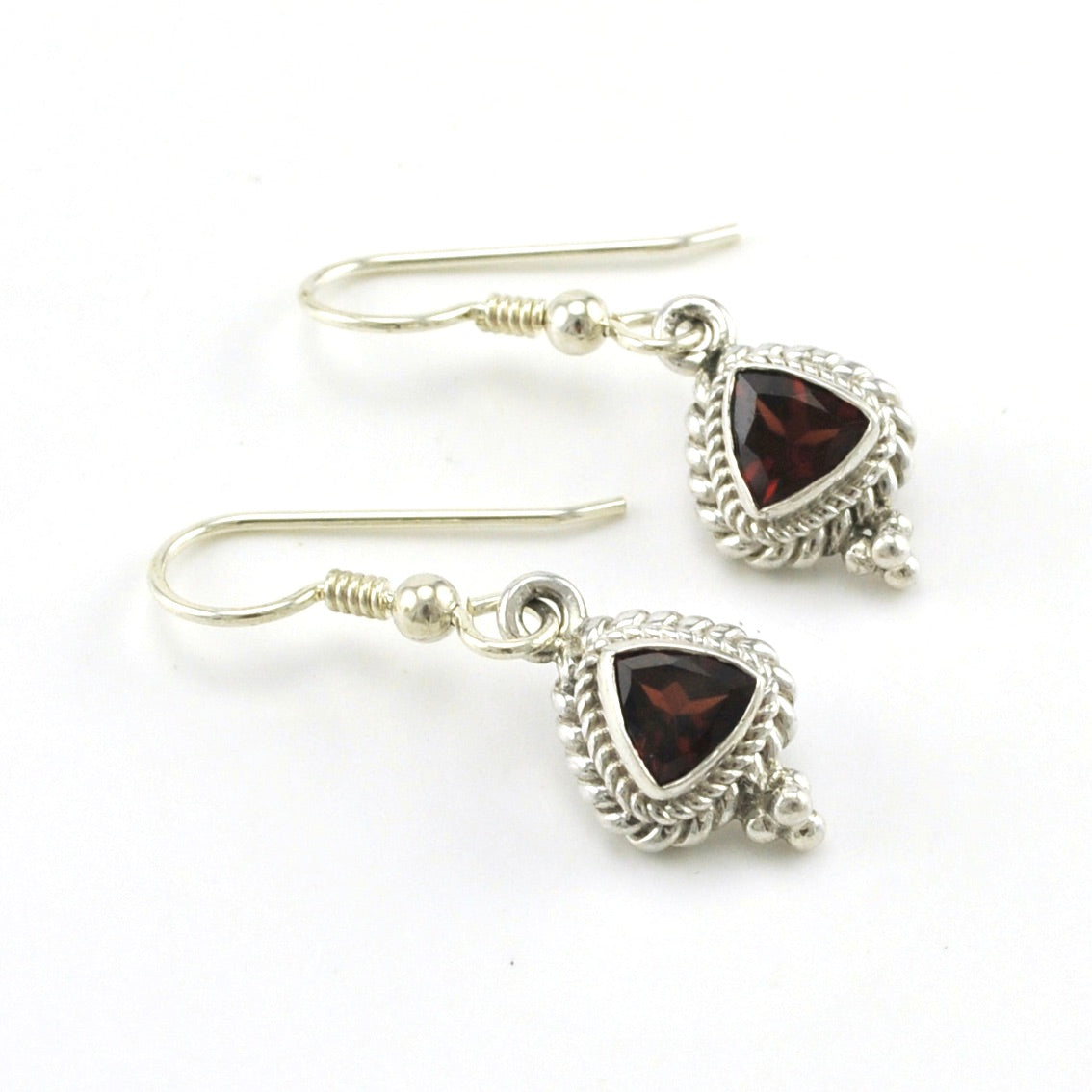 Vintage Garnet Sterling Silver hotsell Earrings