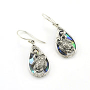 Sterling Silver Abalone Tear Sea Turtle Earrings