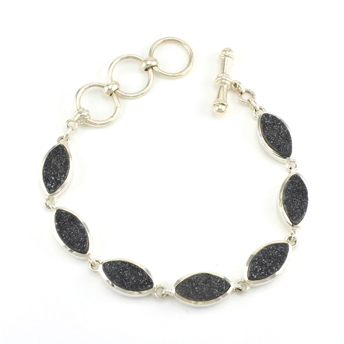 Factory AGATE DRUZY STERLING SILVER BRACELET