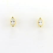Alt View 18k Gold Fill Cubic Zirconia Marquise Earrings