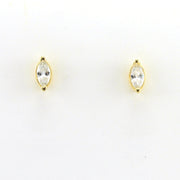 Alt View 18k Gold Fill Cubic Zirconia Marquise Earrings