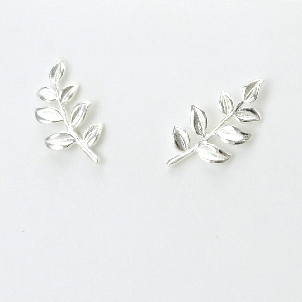 Sterling Silver Branch Post Earrings