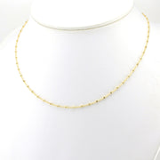 Alt View 18k Gold Fill 16 Inch 1mm Spaced Bead Chain with Extender