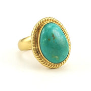 Alchemía Turquoise Oval Rope Ring