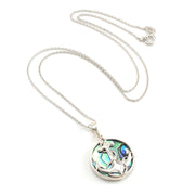 Sterling Silver Abalone Anchor Necklace