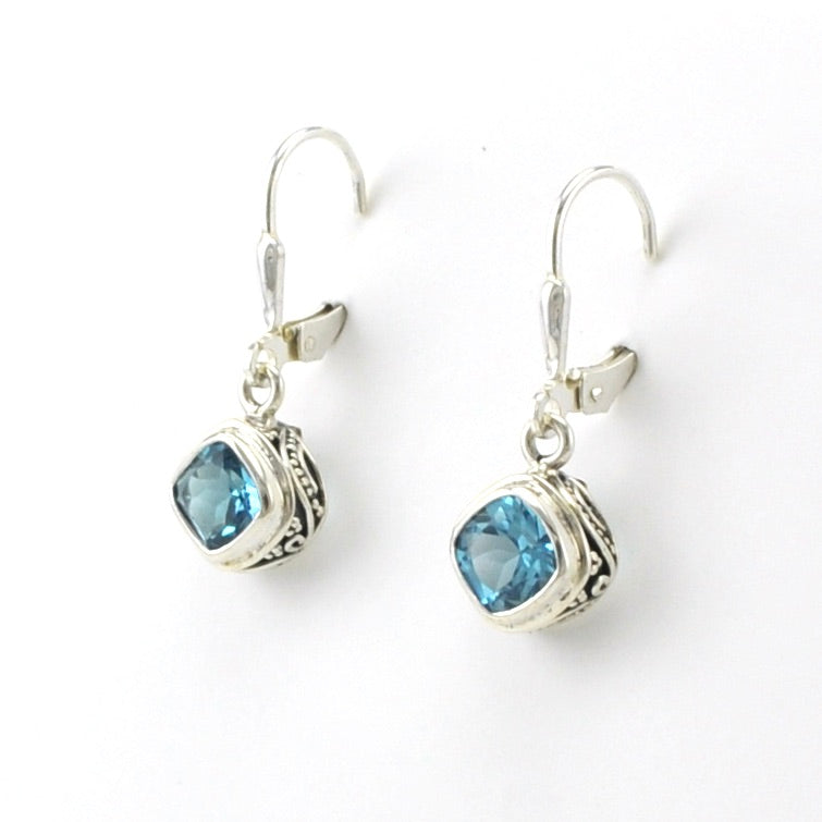 Sterling silver Blue Topaz stud earrings