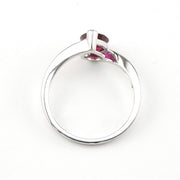 Alternate View Silver Created Ruby 1.5ct Tear Ring