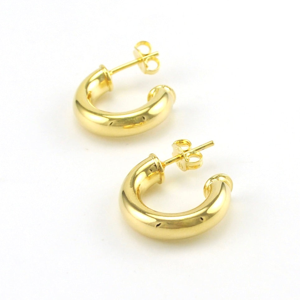 Alt View 18k Gold Fill Mini Chubby Hoop Earrings