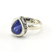 Sterling Silver Tanzanite 8x10mm Tear Ring