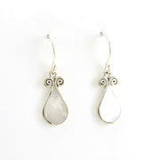 Alt View Sterling Silver Mother of Pearl Tear Double Swirl Earrings