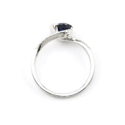 Additional View Silver Created Sapphire 1.1ct CZ Swirl Ring