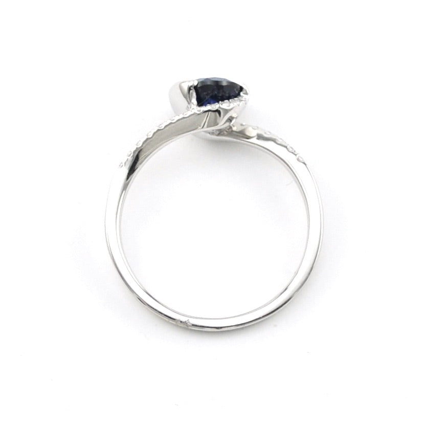 Additional View Silver Created Sapphire 1.1ct CZ Swirl Ring