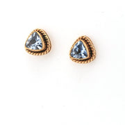 Alchemía Blue Topaz Trillion Post Earrings