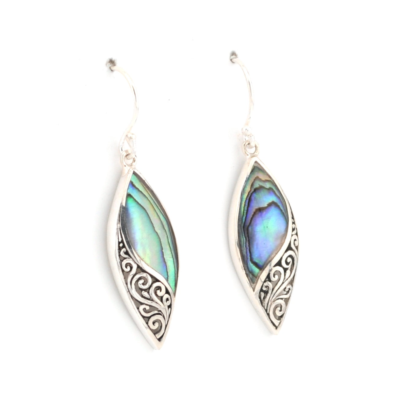 Alternate View Abalone Marquise Bali Earrings
