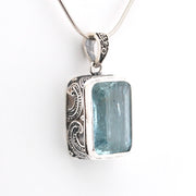 Alternate View Aquamarine 12x18mm Rectangle Pendant