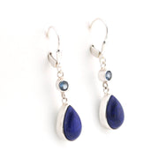 Alternate View Blue Topaz Lapis Dangle Earrings