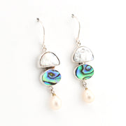 Alternate View Keshi Pearl Abalone Drop Earrings