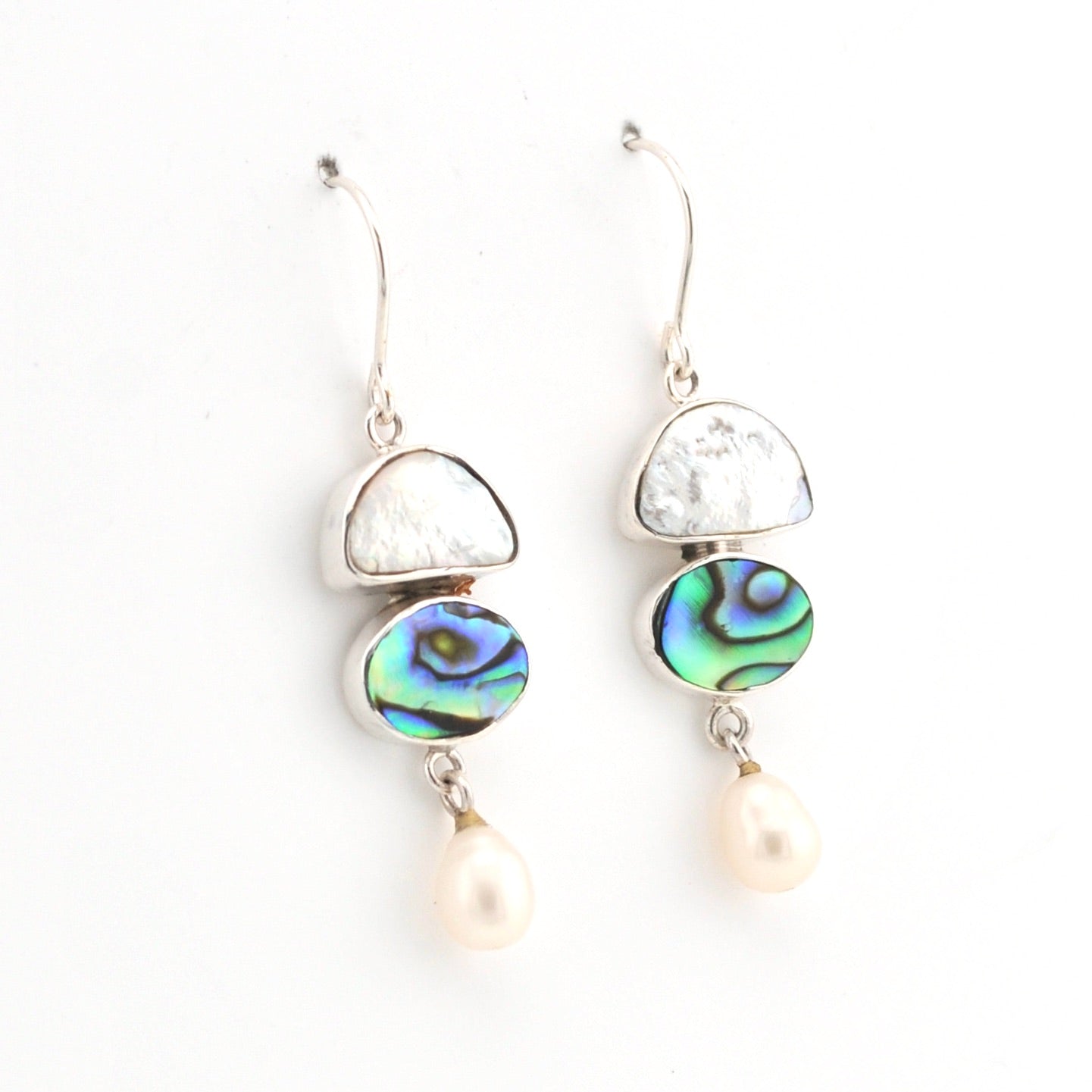 Alternate View Keshi Pearl Abalone Drop Earrings