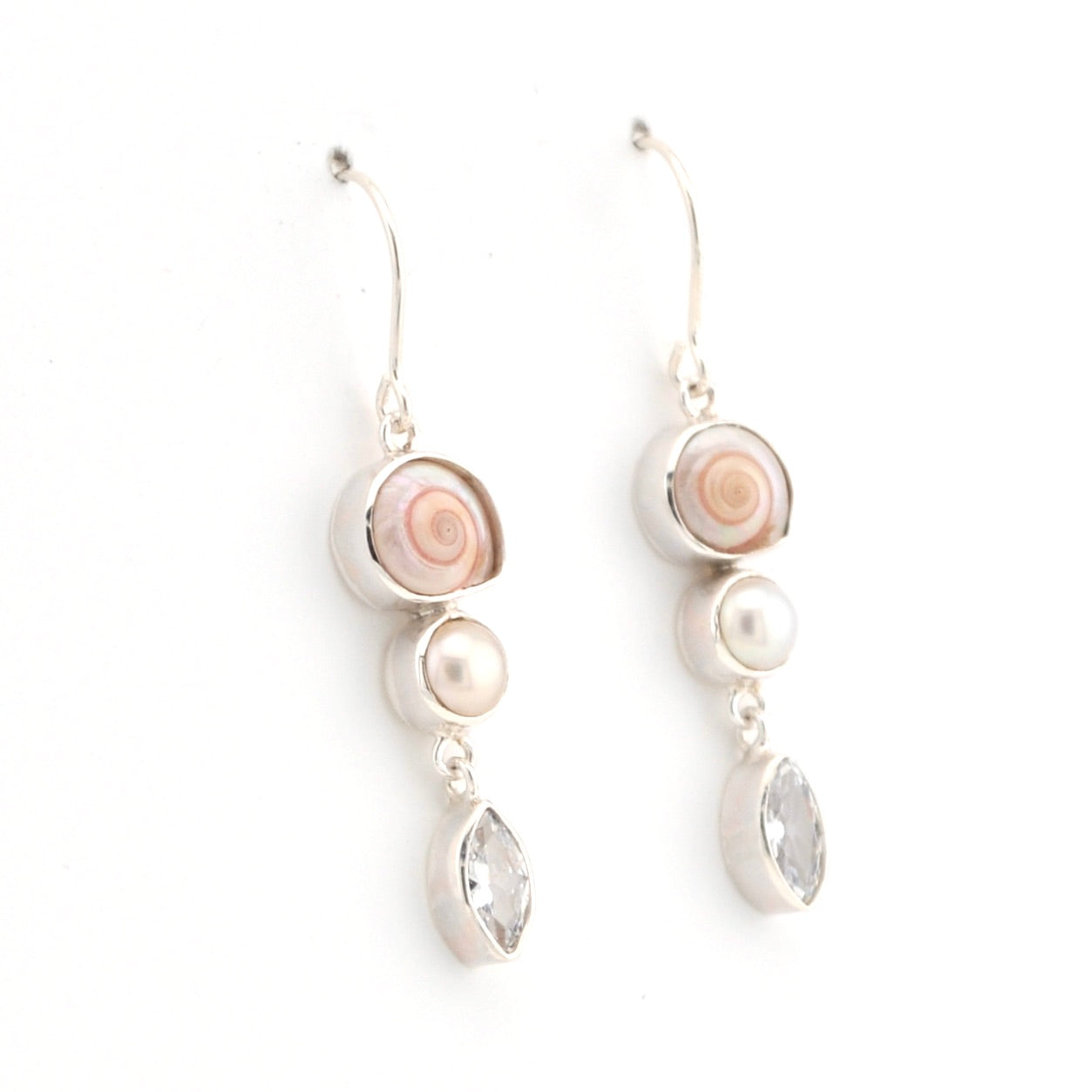 Alternate View Malabar Shell Pearl CZ Earrings