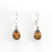 Alternate View Silver Citrine 6x9mm Tear Bali Dangle Earrings