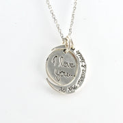 Alternate View Silver I love you to the moon and back Necklace