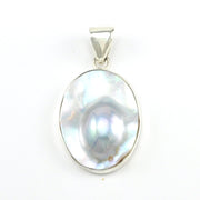Alternate View Silver Mabé Pearl Pendant