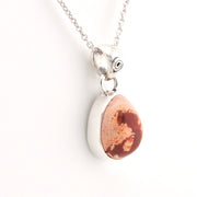 Alternate View Sterling Silver Mexican Fire Opal Tear Necklace