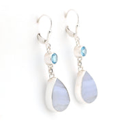 Alternate View Topaz Blue Lace Agate Earrings