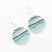 Aqua Teal Ocean Waves Earrings