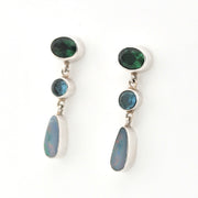 Australian Opal Green Quartz Earrings