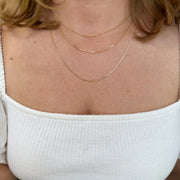 Alt View 18k Gold Fill 18 Inch Diamond Cut Cable .9mm Chain with Extender