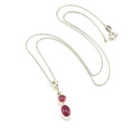 Sterling Silver Pink Tourmaline Necklace