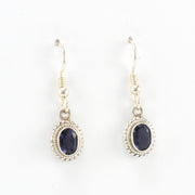 Alt View Sterling Silver Iolite 5x7mm Oval Dangle Earrings