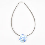 Blue Turquoise Swirl Pendant Necklace