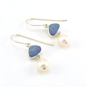 Sterling Silver Australian Opal Pearl Earrings