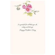 Card Inside Hollyhocks Oasis Mother's Day Card