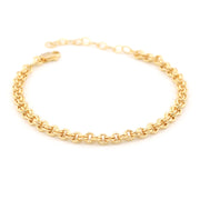 Close Up 18k Gold Fill 7 Inch Double Rolo Bracelet