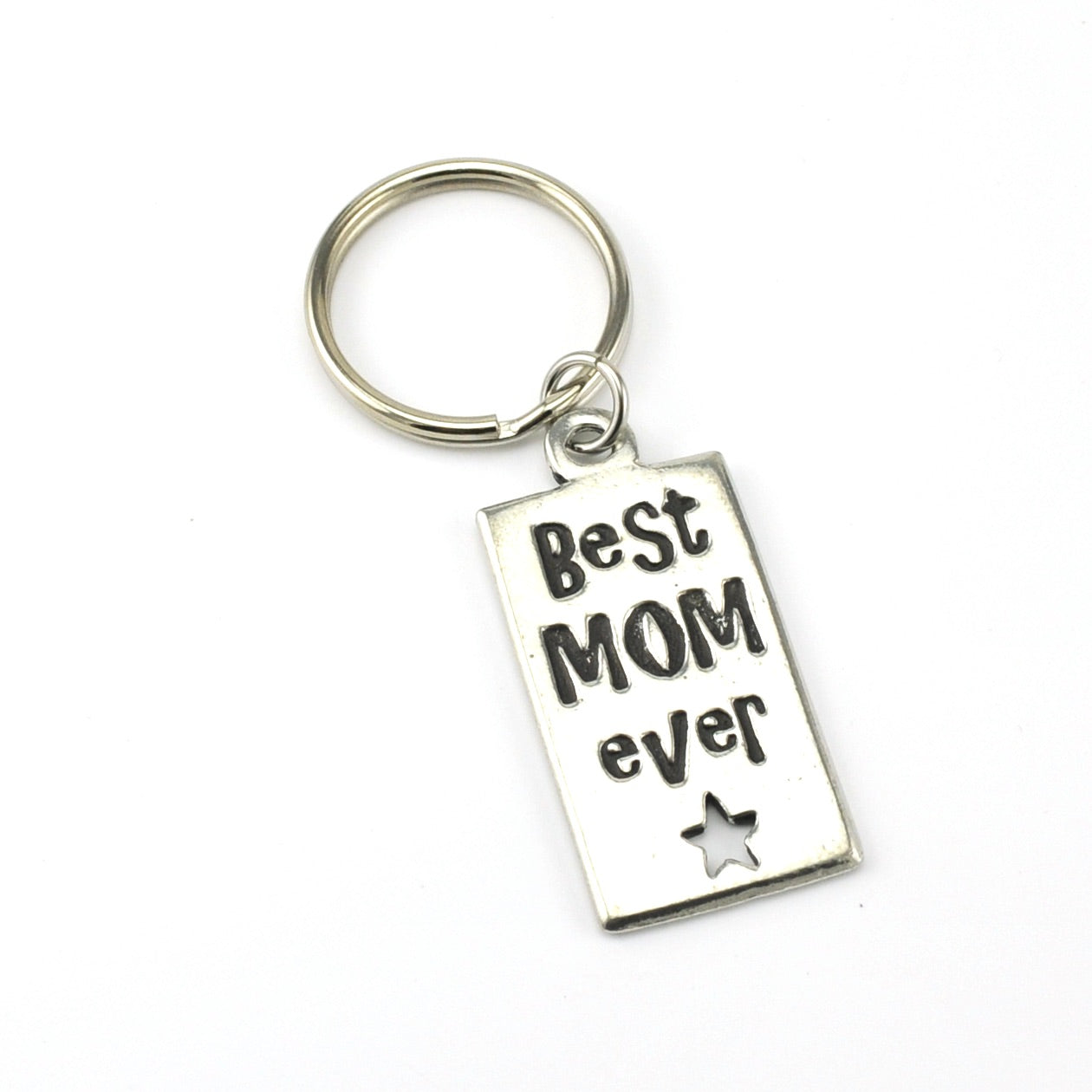 Handcrafted Pewter Best Mom Key Ring
