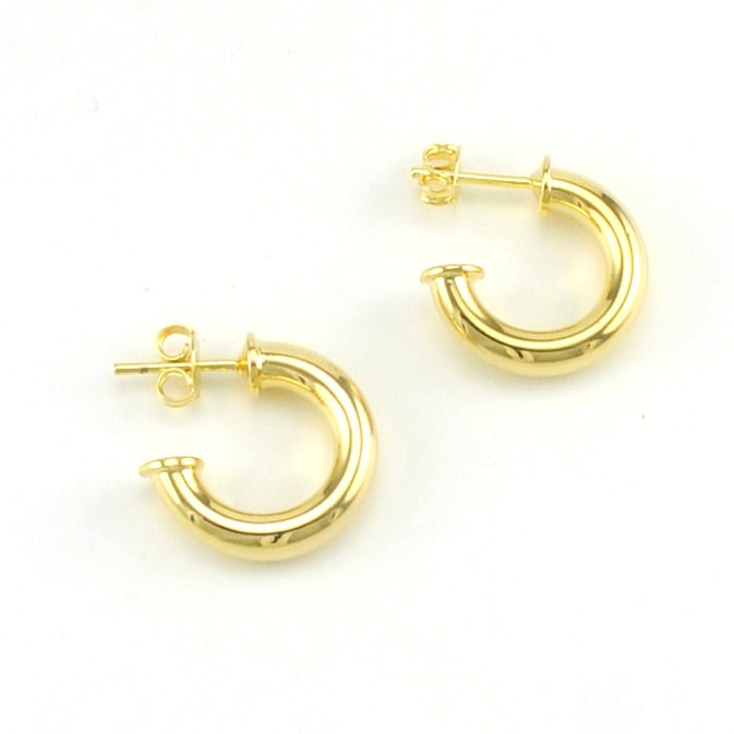 18k Gold Fill Mini Chubby Hoop Earrings