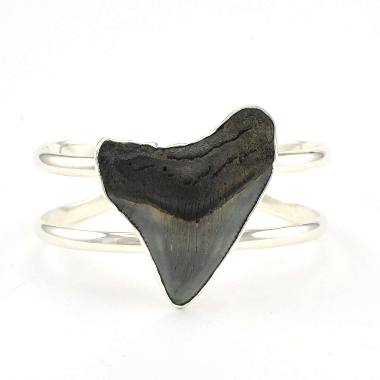 Sterling Silver Shark Tooth Cuff Bracelet